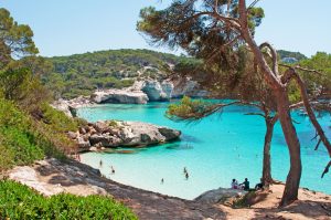 Cala de Mitjana y Mitjaneta en Menorca