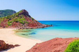 Cala del Pilar en la costa norte de Menorca